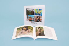 Hochwertiges Fotobuch, Softcover im quadratischen Format, Taschenbuchcharakter